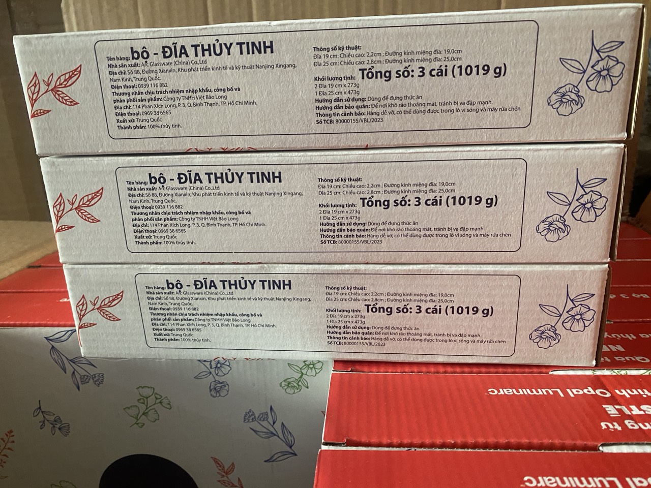 Bộ 3 Đĩa TT Luminarc Diwali Trắng