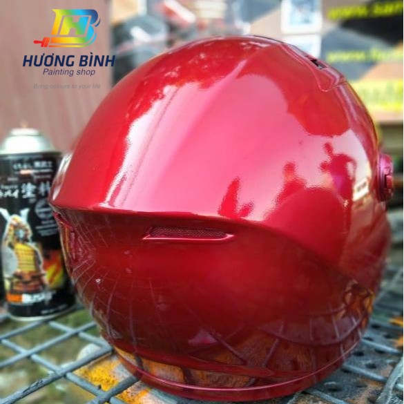 [COMBO] Sơn xịt Samurai màu Candy Đỏ - Y138 với bóng K1K