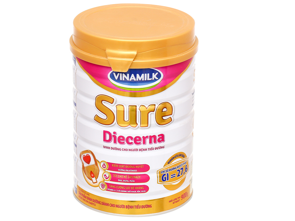 [KHÔNG MÓP] Sữa Bột Vinamilk Sure Diecerna - Hộp Thiếc 900g