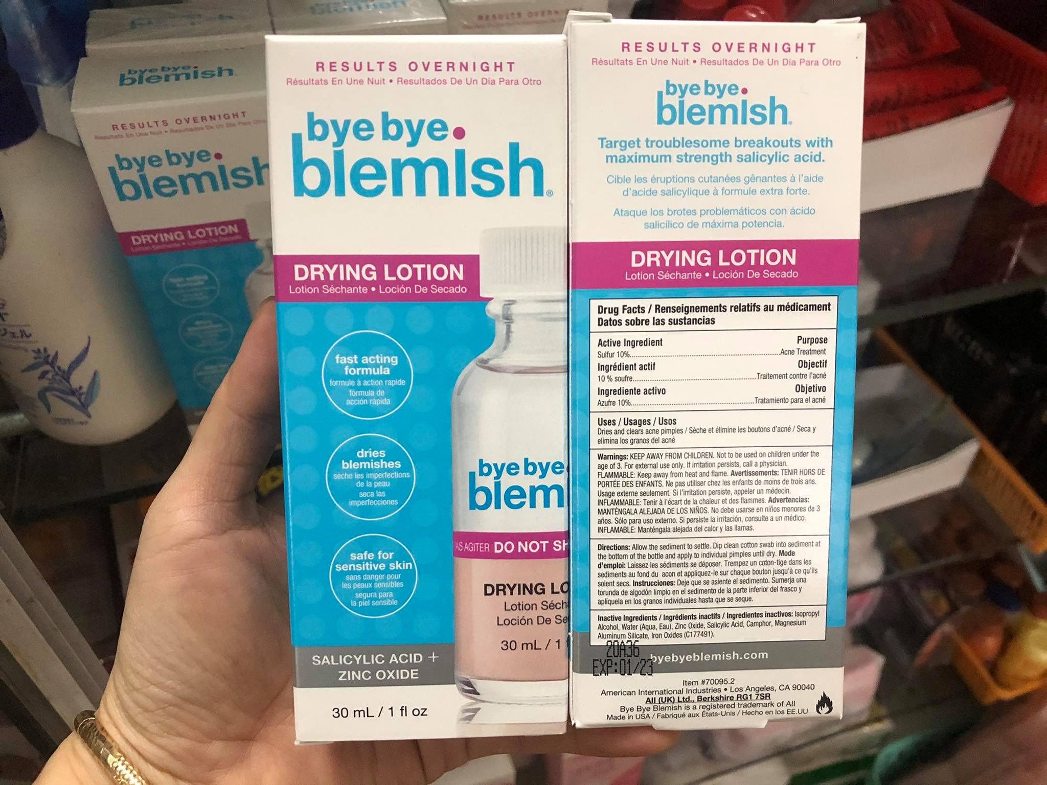Chấm Mụn Bye Bye Blemish For Acne Drying Lotion USA