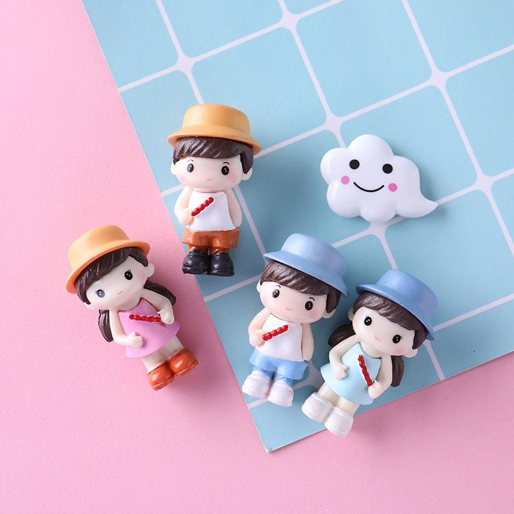 [HCM]Móc khóa cặp cute hình cô bé cậu bé kèm video