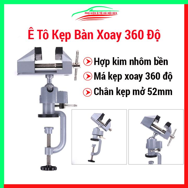 Ê tô kẹp bàn xoay 360 độ hợp kim nhôm chắc chắn, độ bền cao