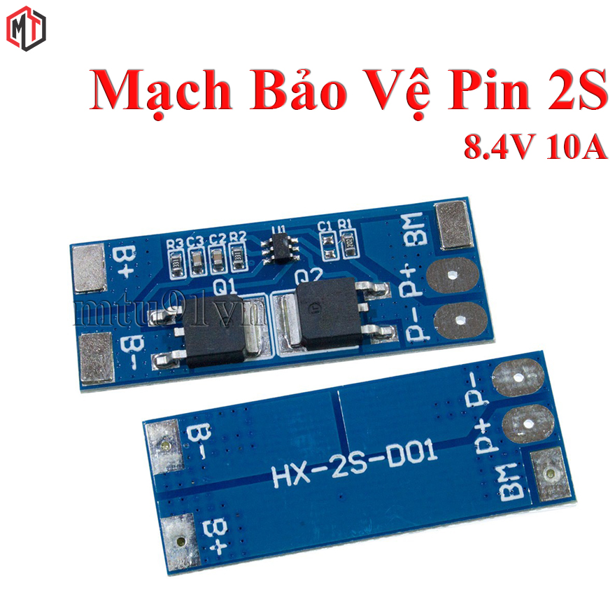 Mạch Bảo Vệ Pin Li-Ion 2S 7.4V - 8.4V 10A 2S-D01 / HX-2S-D01