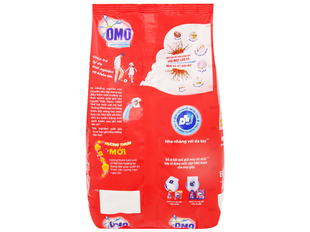 [HCM]Bột giặt OMO hệ bọt thông minh 800g