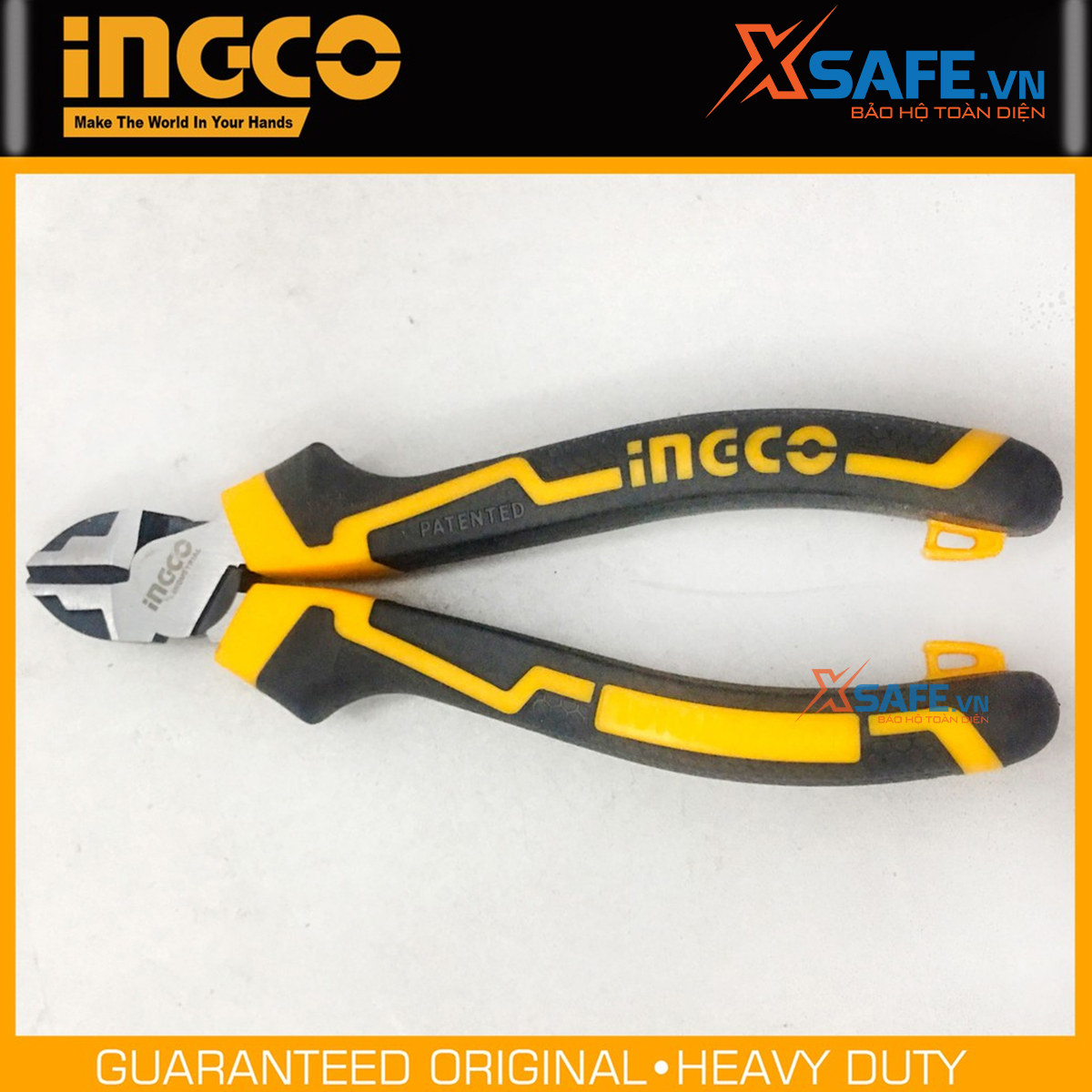 Cutting pliers insulated high grade ingco 6 "7" Nippers cut off material CRV steel rustless ultra hard soft rubber handle cutting electrical wire cable steel iron-product genuine [xsafe] [XTools]
