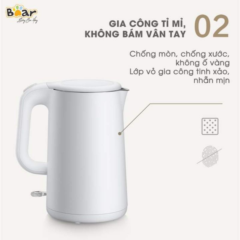 Ấm Đun Nước Siêu Tốc 1.5 Lít Bear Zdh-B15T1
