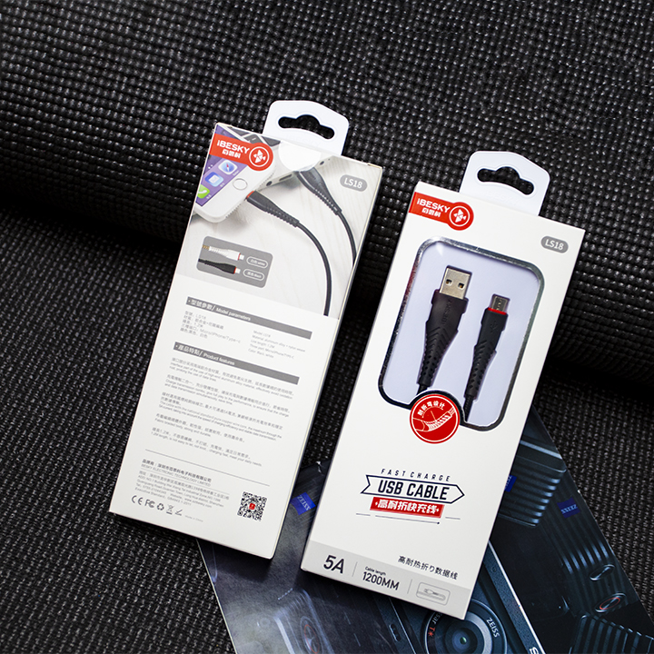 Dây Sạc IPhone IBESKY LS18 5A, Cáp Sạc Micro 5A USB / Lightining Cho IPhone/IPAD/Adroid Chính Hãng