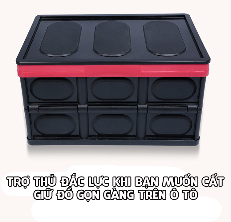 Thùng Đựng Đồ Gấp Gọn Đa Năng Dung Tích 56 Lít Có Tay Cầm Chắc Chắn Tiện Lợi + Tặng Kèm Túi Lót
