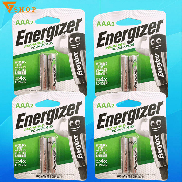 4 vỉ Pin sạc AAA  Energizer 700mah, pin sạc đũa ( 1 vỉ 2 viên )