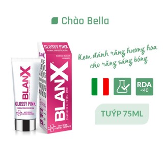 Kem Đánh Răng Cho Răng Trắng Bền Vững BlanX Pro Glossy Pink tube 75ml thumbnail