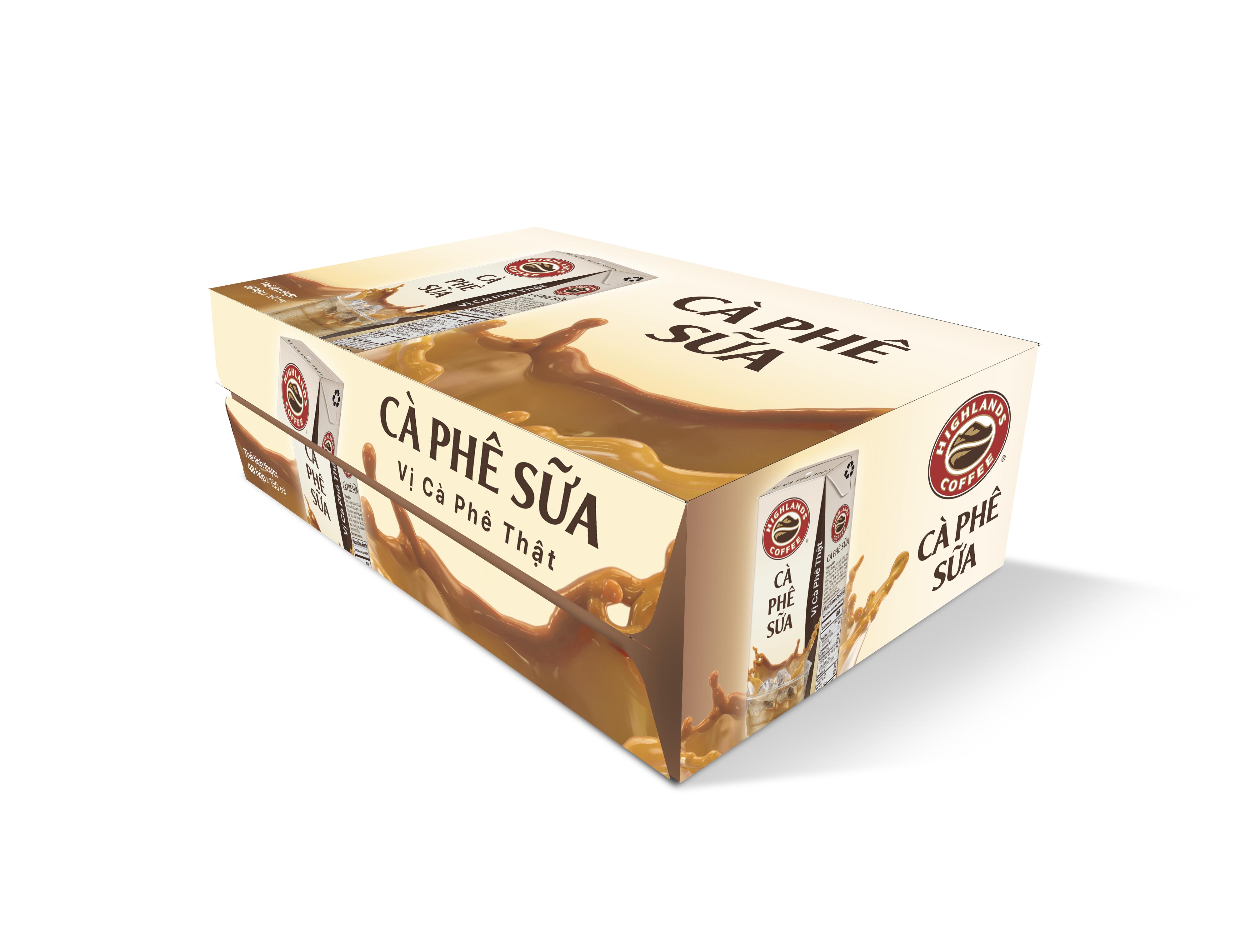 [Mua 3 Lốc Tặng 1 Lốc] Cà phê Sữa Tetra Pack Highlands Coffee [180ml x 4 Hộp]