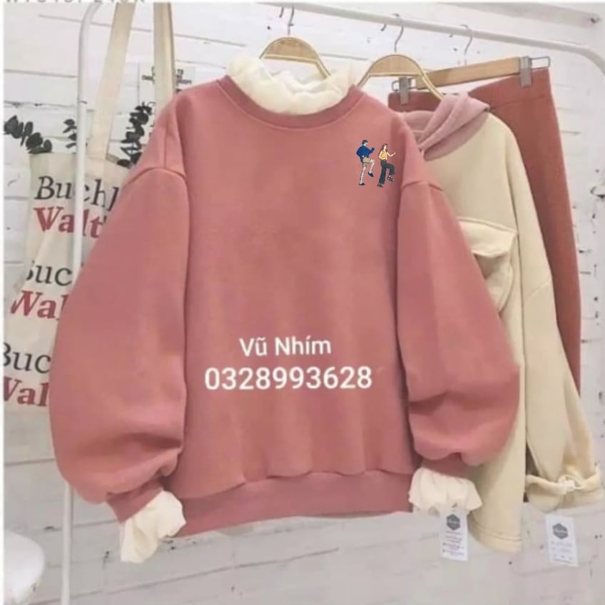 Áo nỉ sweater đôi bạn thân 2