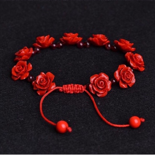 Charm hoa hồng chu sa - KL085