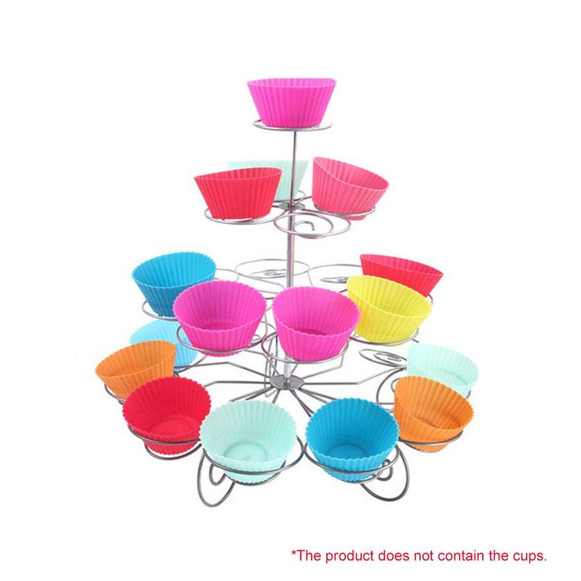 TOP Cupcake Stand Tier Round Stacked Party For Birthdays Weddings Showers Parties