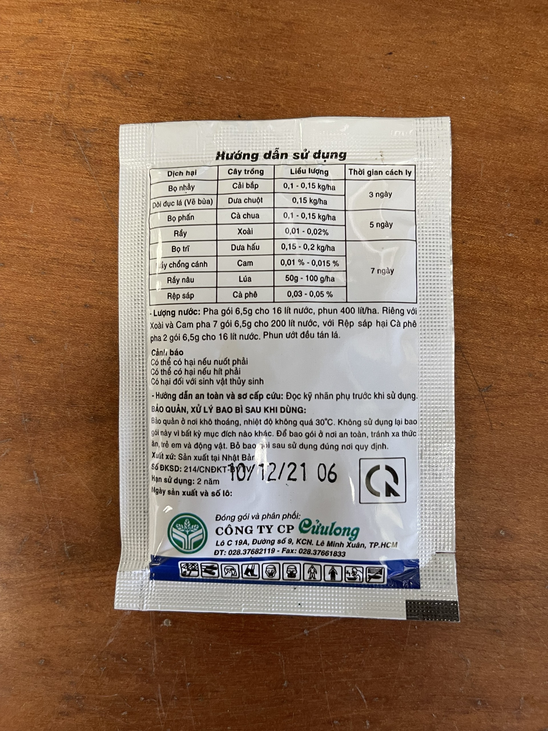 Oshin 20WP (gói 6.5g) trừ sâu, rầy thế hệ mới
