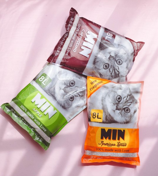 Cát vệ sinh cho mèo, Cát Min Túi 8L