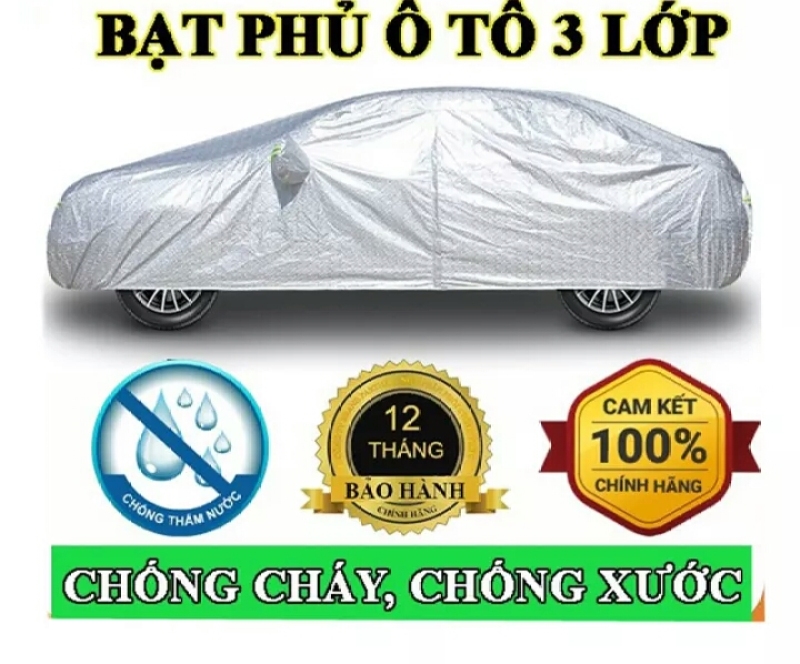 Bạt phủ xe hơi, bat phu xe hoi, bạt xe hơi, xe ôtô 4 chỗ đến 7 chỗ, TOYOTA VIOS, INNOVA, Fortuner, Altis, Camry, Ford, KIA, Mazda, có lớp bạc phản quang chống nóng, nước, xước sơn, và lớp vải dù Polyester Oxford Fabric cao cấp