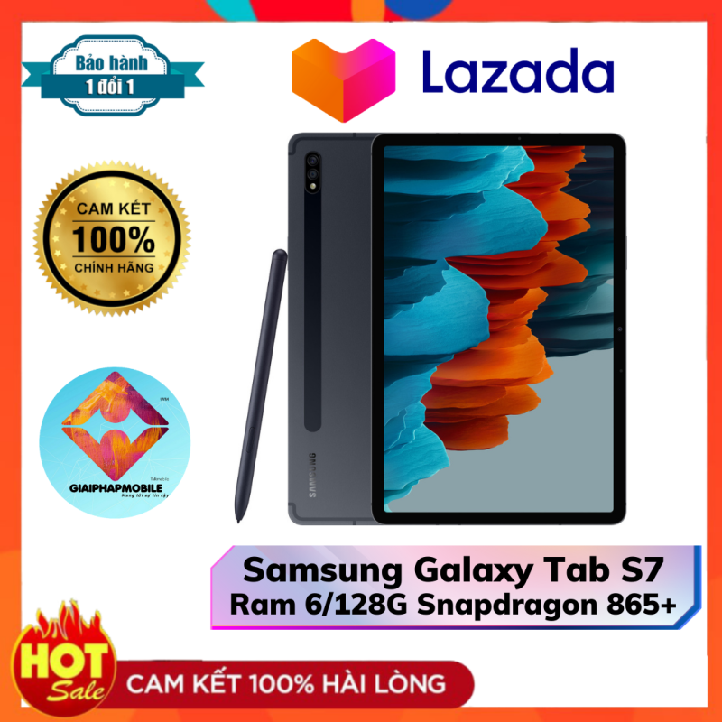 Máy tính bảng Samsung Galaxy Tab S7 Ram 6/128G Snapdradon 750G Pin 8000 mAh 45 W chính hãng