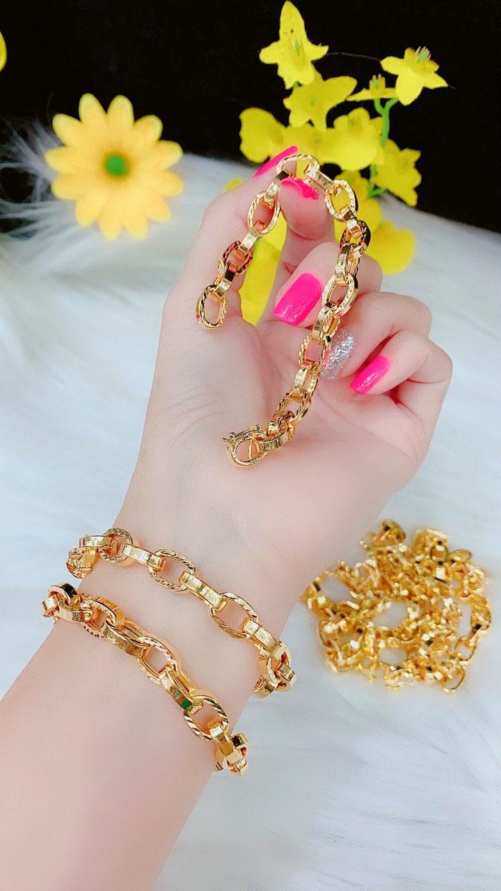 Lắc Tay Nữ Mạ Vàng 18K ( Free Size ) ( 01 Chiếc ) Tubi Cony  - Mẫu Mới 2020 - Mã 094.03.01  - Không Đen - Không Dị Ứng
