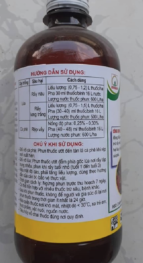 Thuốc trừ rầy rệp  NIBAS 50EC - Chai 450ml
