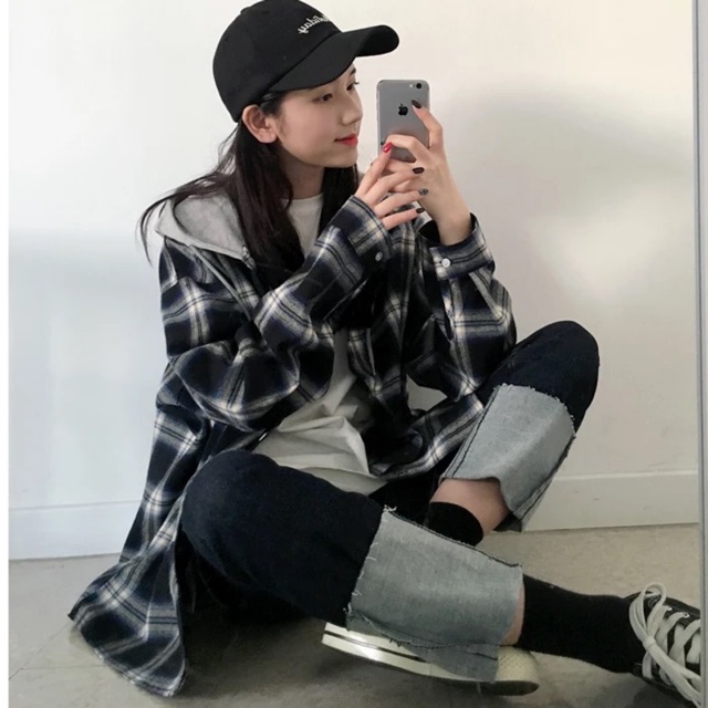 SIÊU PHẨM ÁO SƠ MI KẺ PHỐI NỮ NAM NỮ RUBY 99