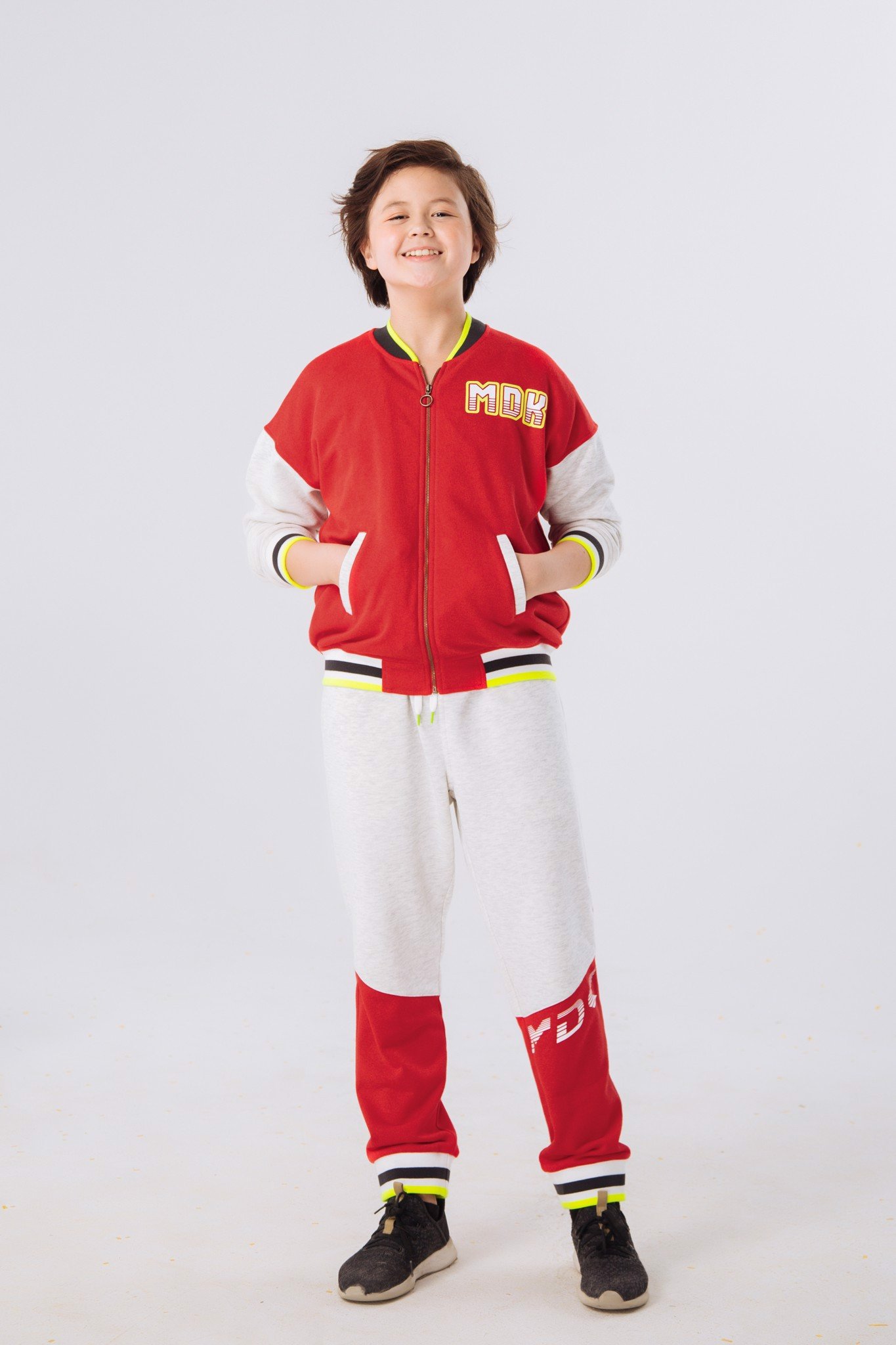 Áo Khoác Bé Trai M.D.K Contrast Color Printed Bomber Jacket