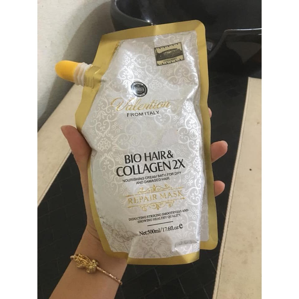 HẤP TÓC TÁI SINH VALENTION BIO HAIR COLLAGEN 2X 500ML