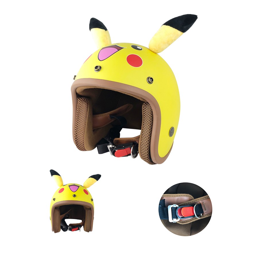 Mũ Bảo Hiểm 3/4 DOREMON - PIKACHU Người Lớn