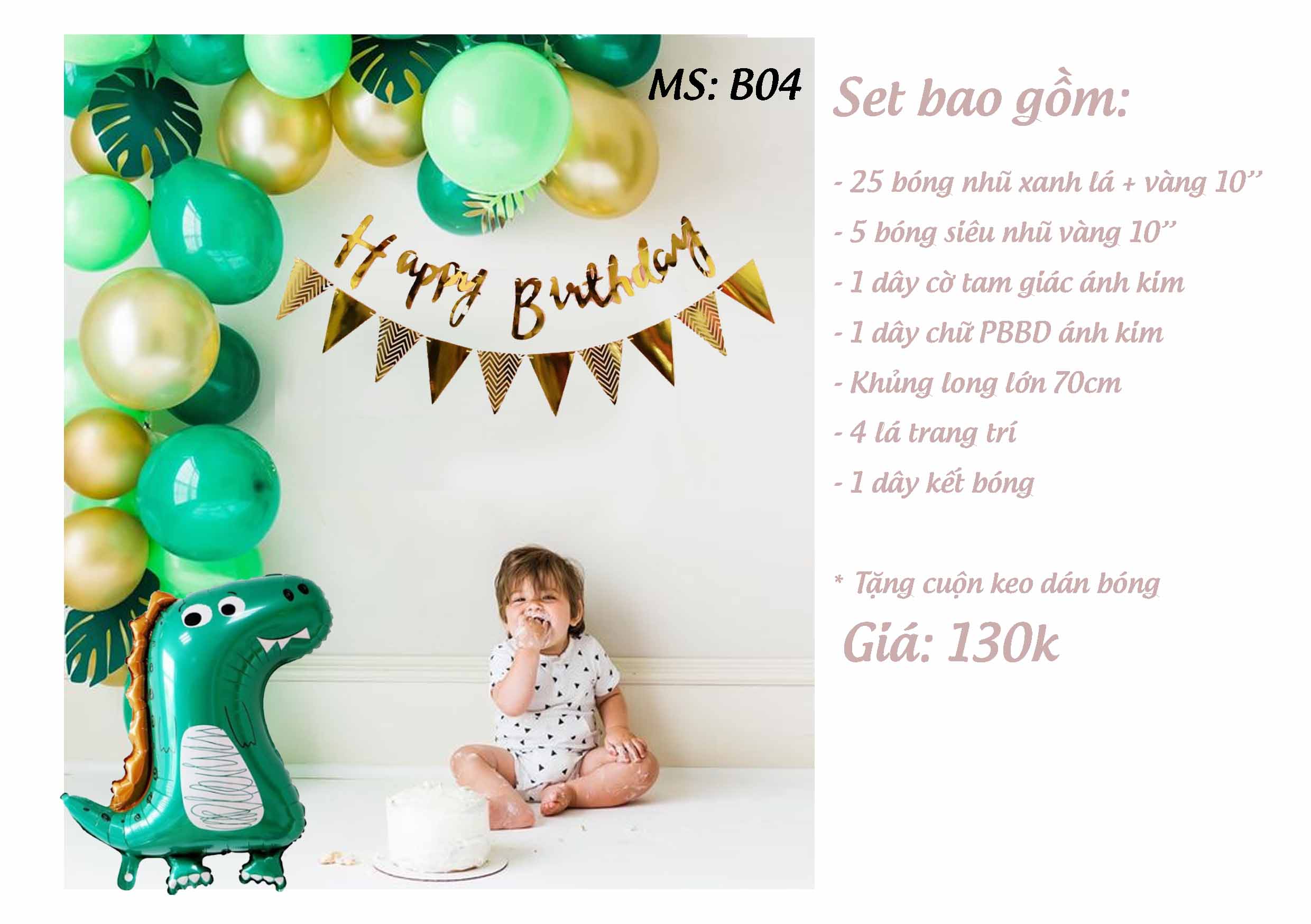 Bóng kiếng trang trí hình khủng long