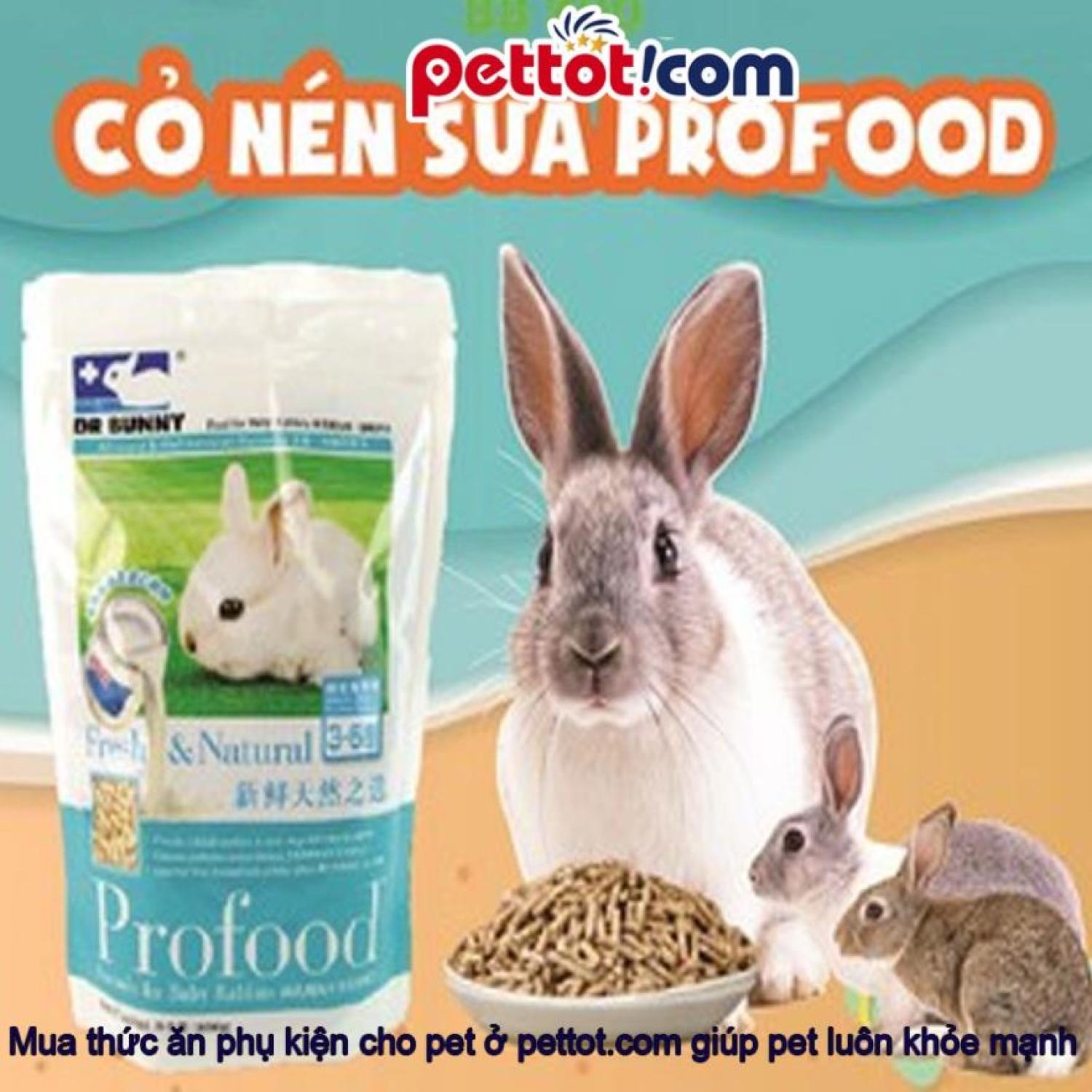 Thức ăn cho thỏ con - Nén sữa profood dành cho thỏ con🐰