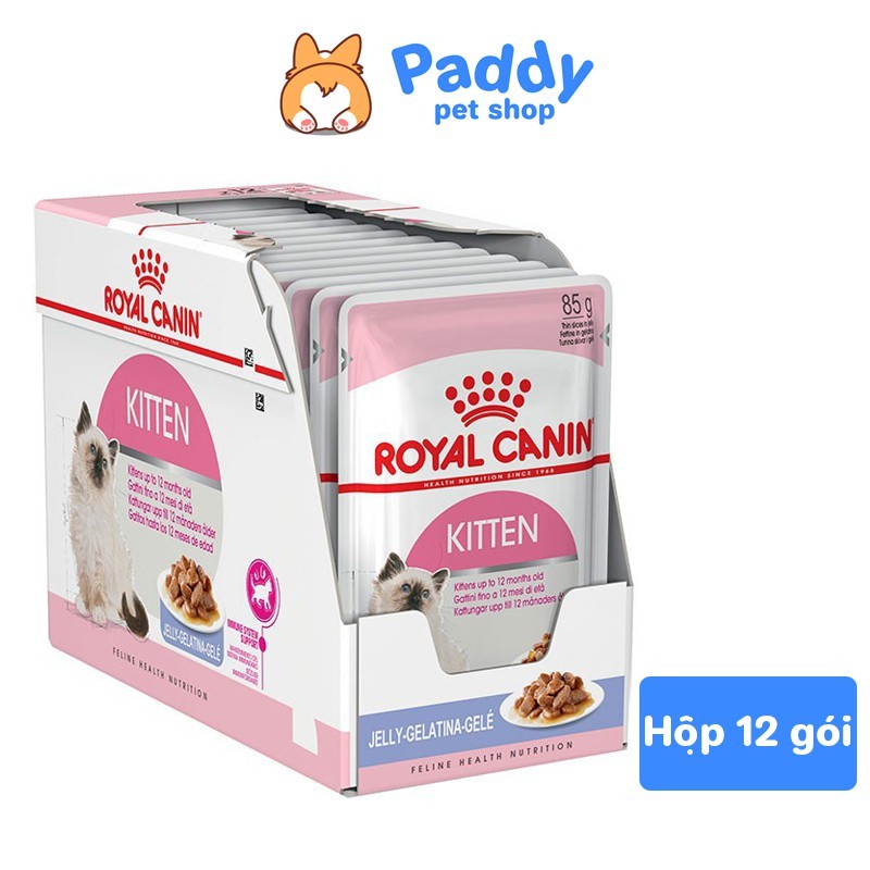 Pate Cho Mèo Con Royal Canin Kitten Jelly 85g - Hộp 12 Gói