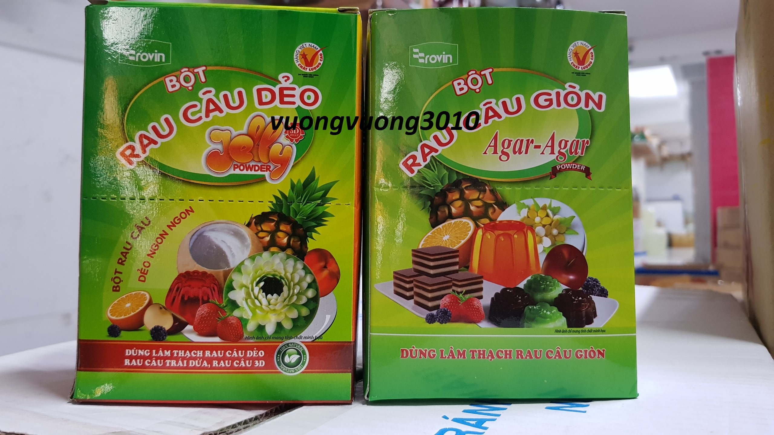 Bột Rau Câu Hoàng Yến Dẻo ( 12 gói x 10g) / Giòn ( 10 gói x 25g)