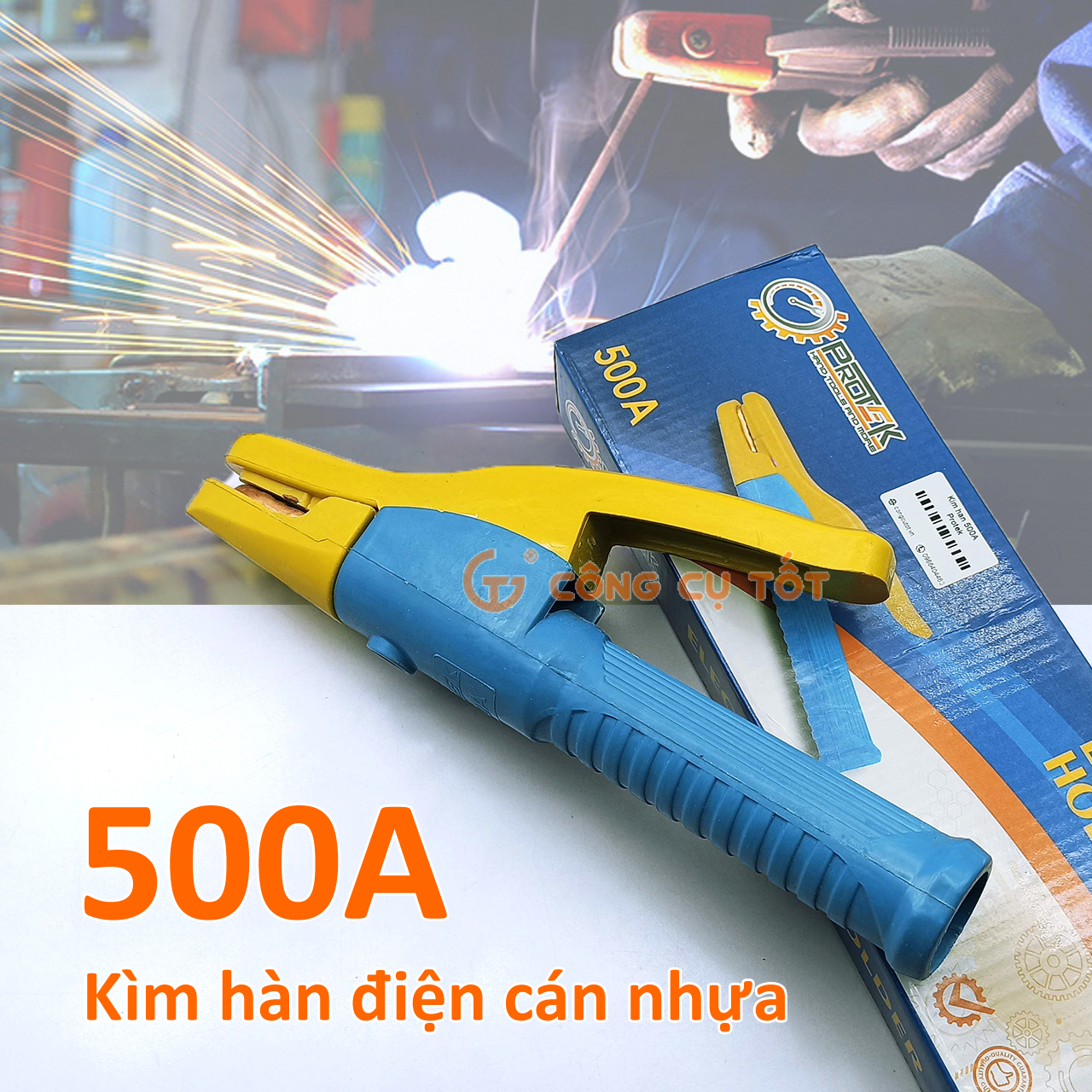 Kìm hàn - kẹp que hàn Protek 500A