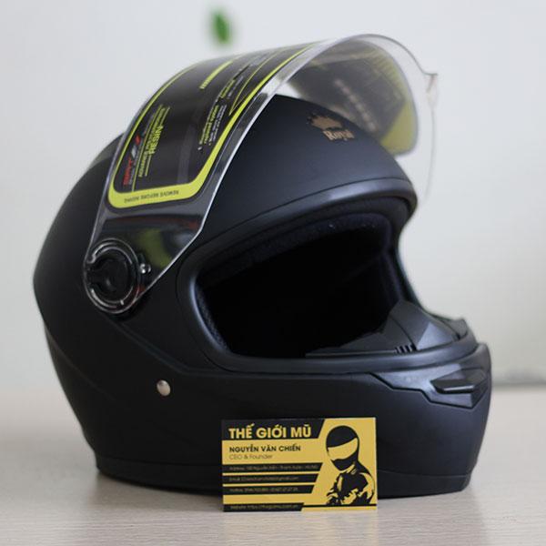 Mũ Bảo Hiểm Fullface Royal M136 - Đen trơn