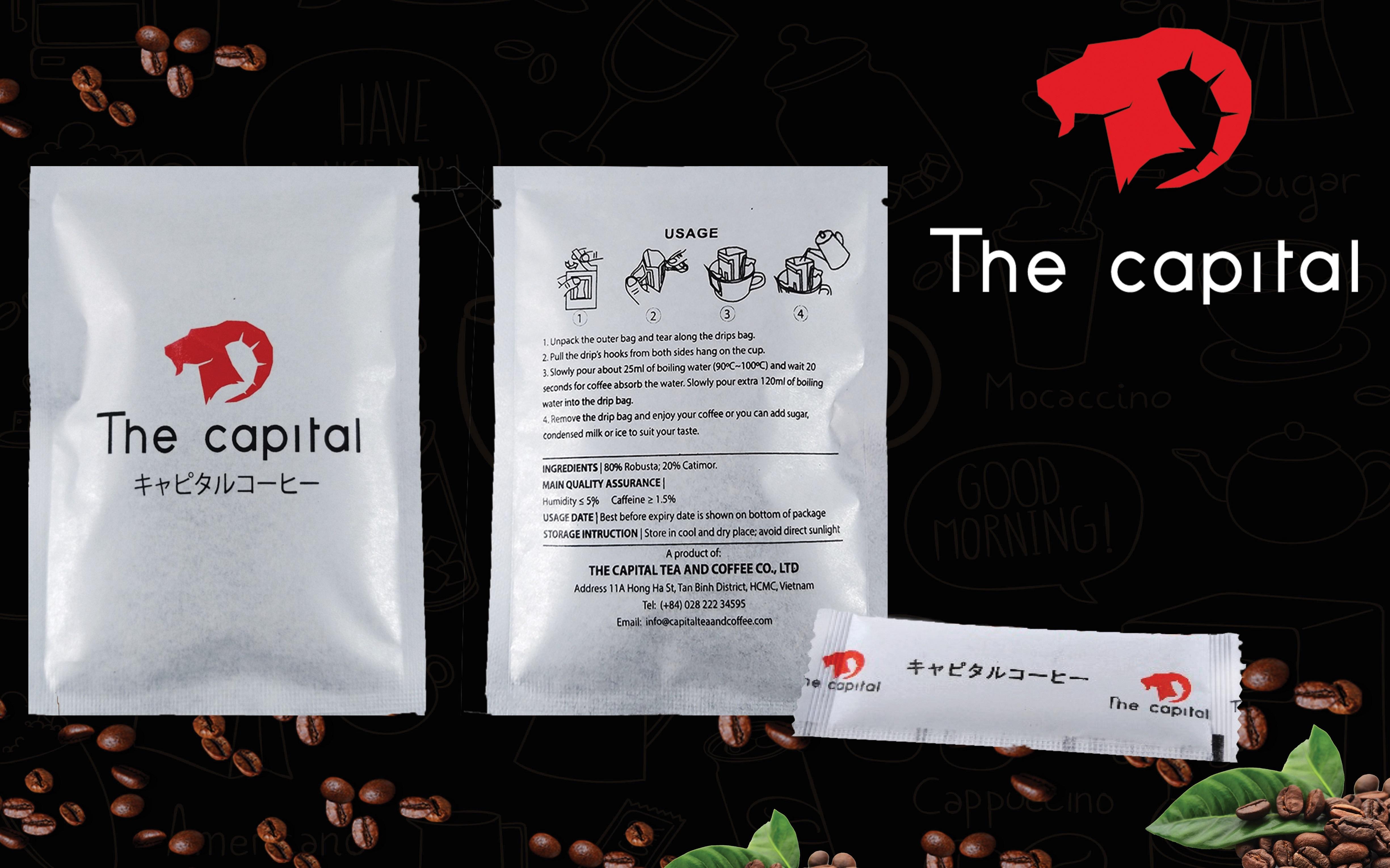 COMBO 3 Gói Cà Phê Phin Giấy - THE CAPITAL - COMBO 3 Gói (16g X 3 Gói) - Drip Coffee - Cafe