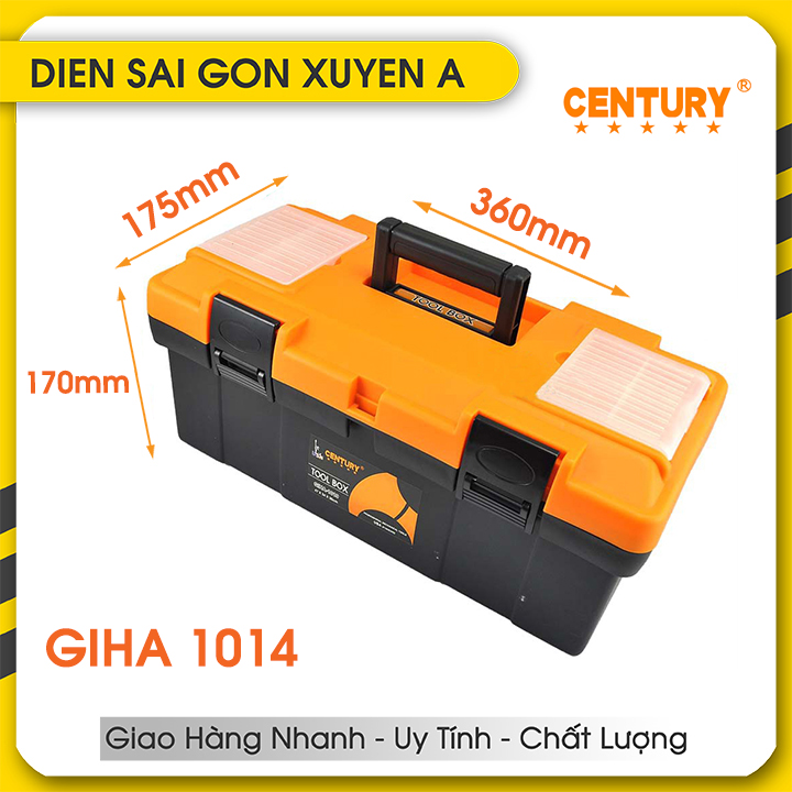 Thùng đồ nghề - Hộp đựng dụng cụ đồ nghề kim khí, dụng cụ gia đình đa năng Century Giha-1014