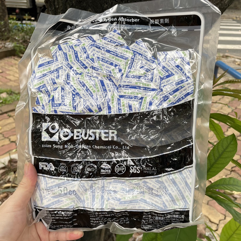 Túi hút ẩm thực phẩm o-buster 50cc