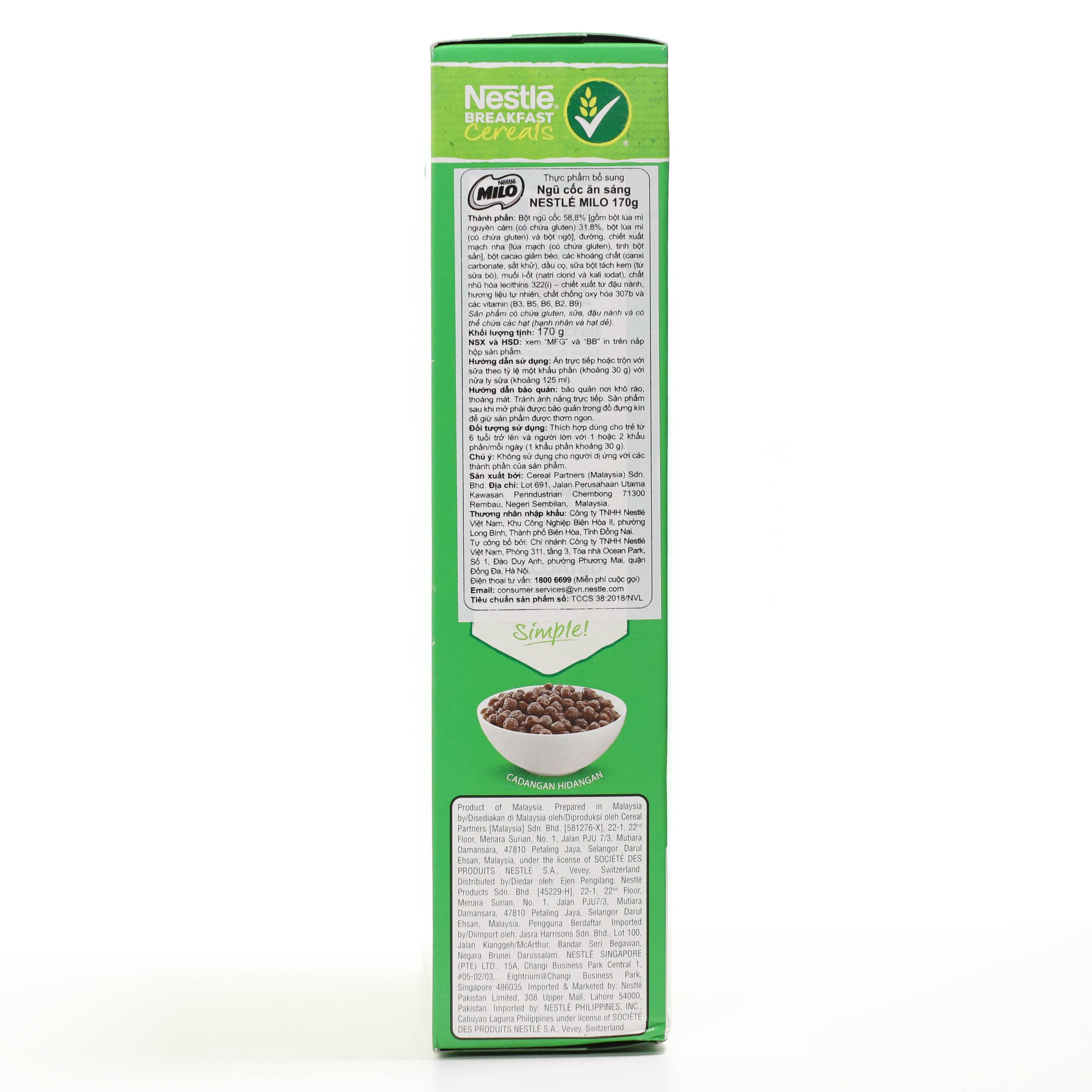 Ngũ Cốc Ăn Sáng Nestle Milo 170g