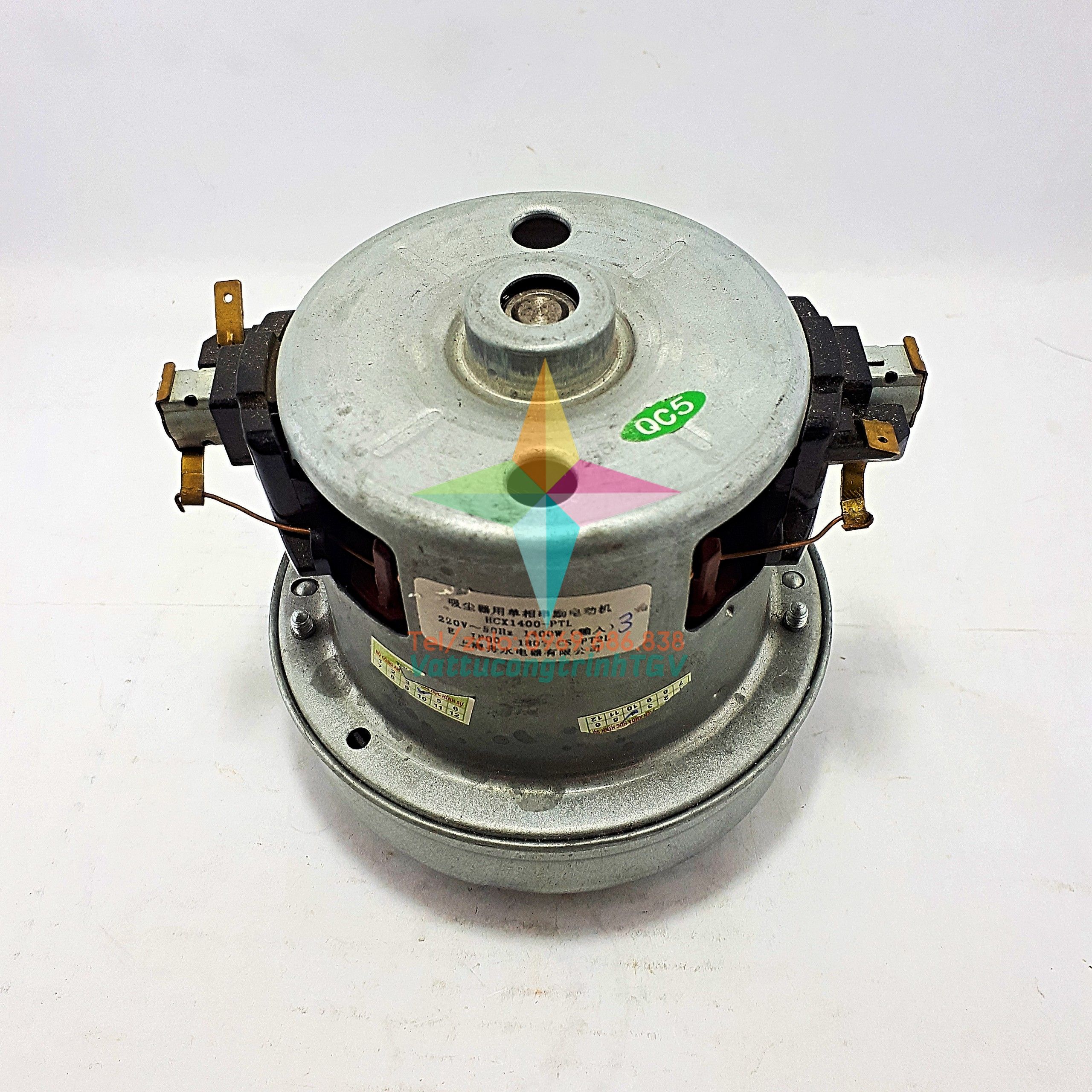 Motor máy hút bui 220V-1200w, ĐK bầu 10.7cm