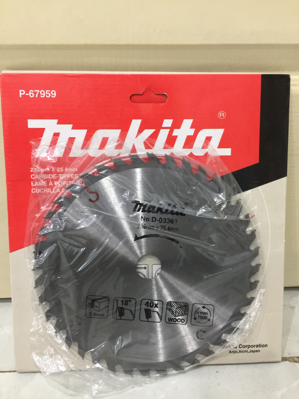 Lưỡi cắt gỗ Ma kita D230mm