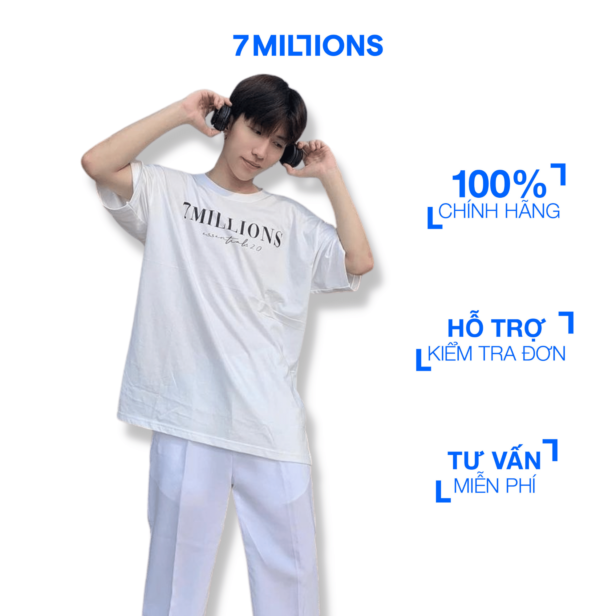 7MILLIONS Áo thun Basic 2.0 / Màu trắng