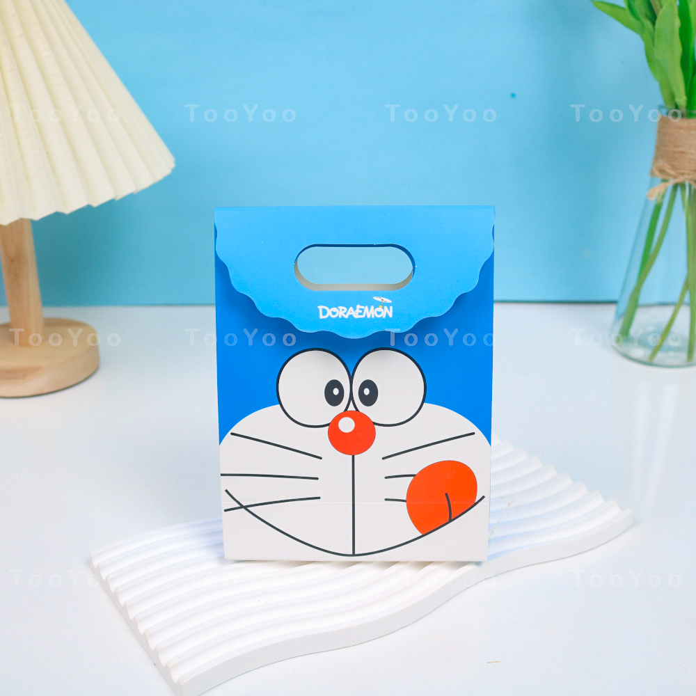 Túi giấy đựng quà tặng Doraemon có nắp dễ thương cute TooYoo BK00710