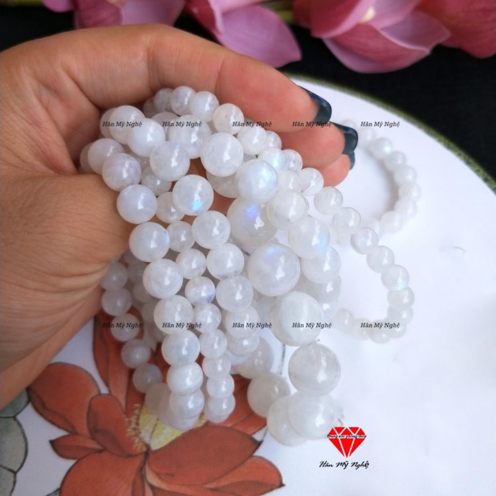 [FreeshipMAX] vòng tay đá mặt trăng 10li tự nhiên