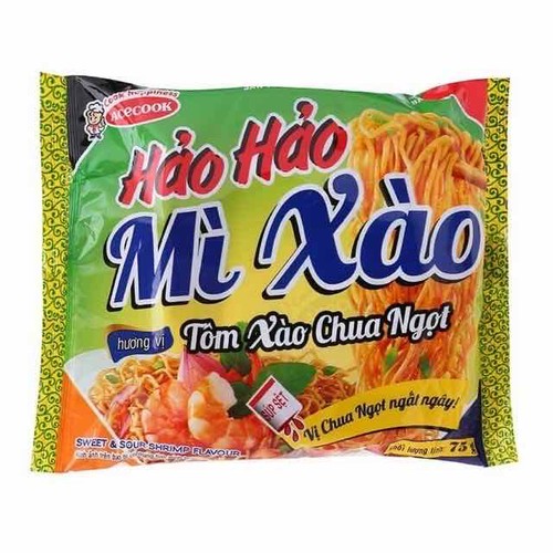 2 bịch Mì xào tôm xào chua ngọt và chua cay Hảo hảo xào 75g