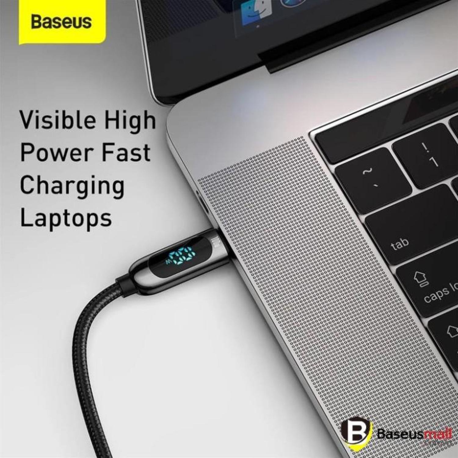 Cáp sạc nhanh C to C 100W Baseus Display Fast Charging Data Cable