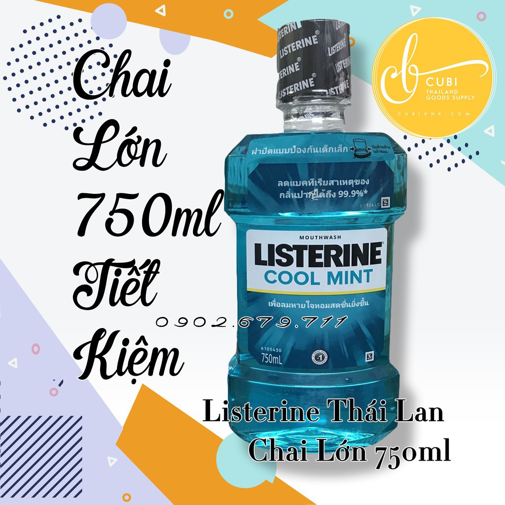 Nước súc miệng Listerine Coolmin chai 250ml