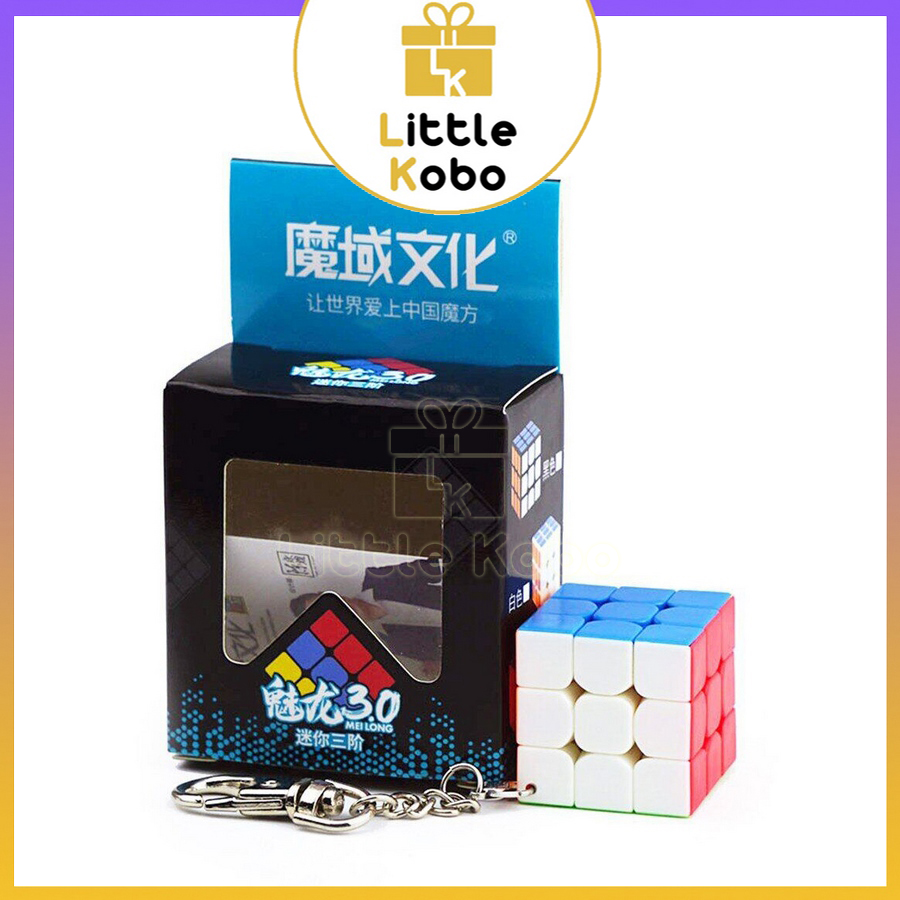 MoYu Móc Khóa Rubik 3x3 Stickerless MoYu Cube Rubic 3 Tầng Đồ Chơi Trí Tuệ