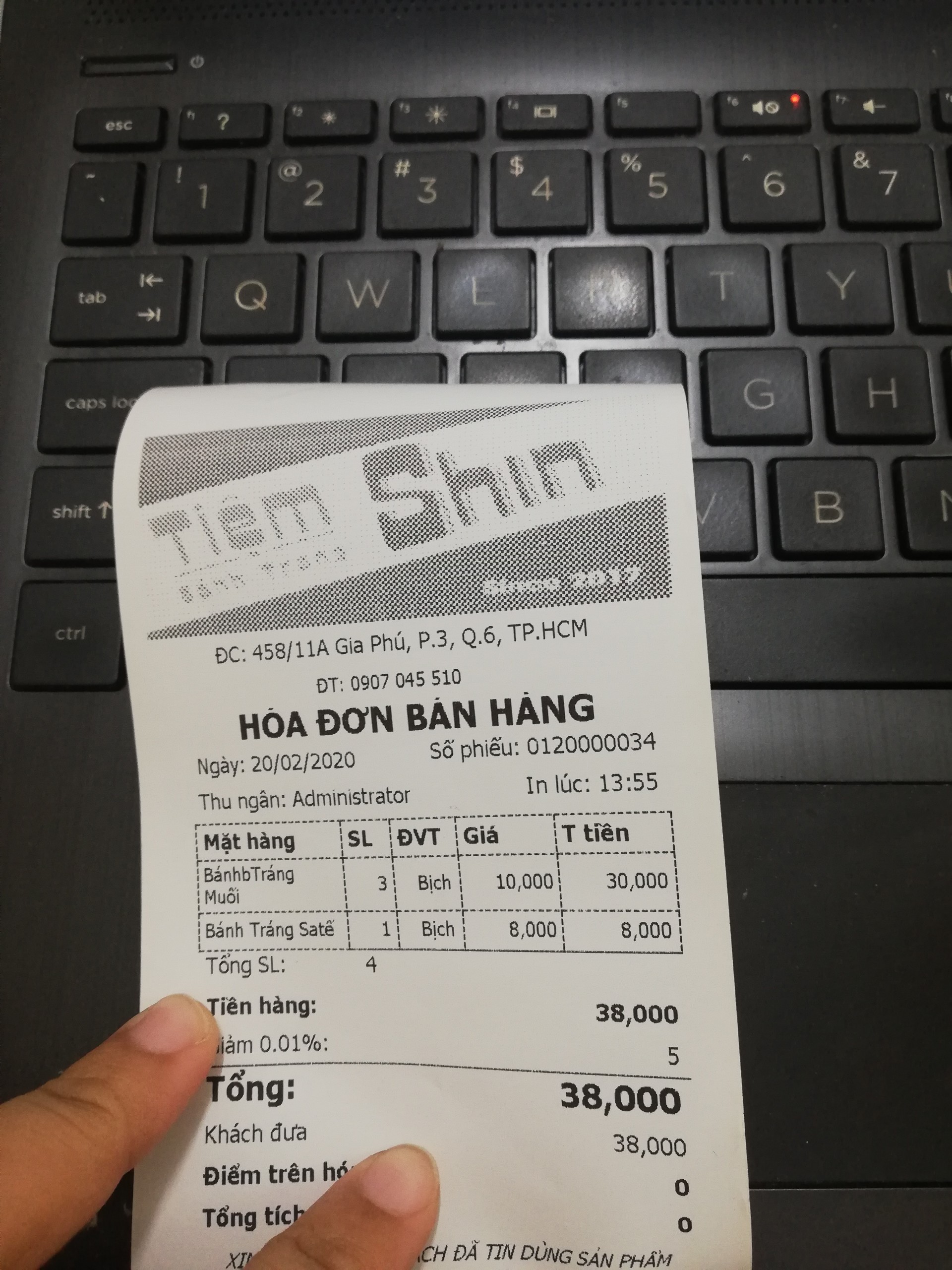 Combo 20 cuộn giấy in bill khổ 80mm (K80)