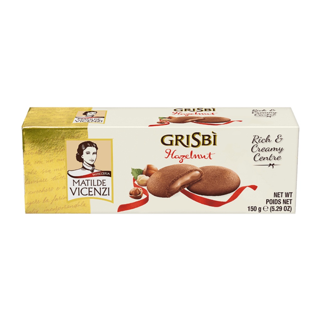 Bánh quy nhân kem hạt phỉ, grisbi, hazelnut, 5.29 oz