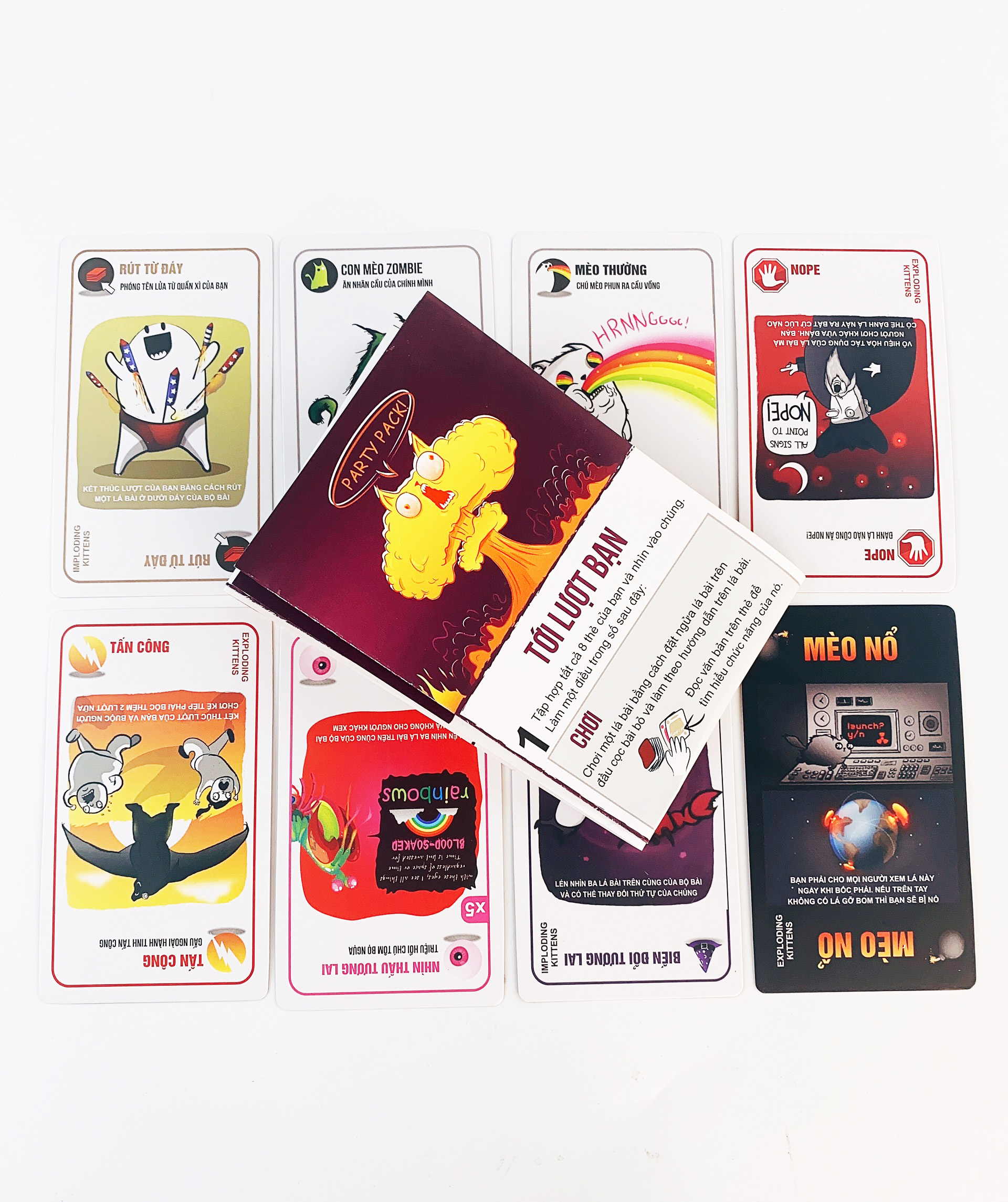 Board game Mèo Nổ cảm tử Exploding Kittens Party Pack Việt Hóa